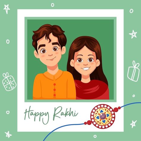 Raksha Bandhan Frame, Rakhi Bandhan Drawing, Happy Rakshabandhan Cards, Raksha Bandhan Stickers, Raksha Bandhan Painting, Raksha Bandhan Creative Post, Rakshabandhan Stickers, Happy Rakshabandhan Stickers, Rakhi Illustration