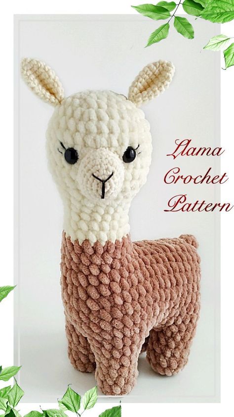 Llama Crochet Pattern, Crochet Llama, Llama Plush, Crochet Toys Free, Easy Crochet Animals, Pola Amigurumi, Crochet Animals Free Patterns, Crochet Amigurumi Free, Crochet Animal Patterns