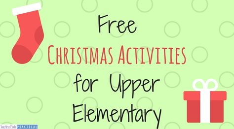 Check out these free Christmas activities for 3rd grade, 4th grade, and 5th grade students. Includes literacy and math activities. Christmas Activity Printables, Upper Elementary Christmas, Free Christmas Activities, Christmas Activities For School, Christmas Reading Activities, Class Procedures, Classroom Christmas Activities, Library Centers, Activity Printables