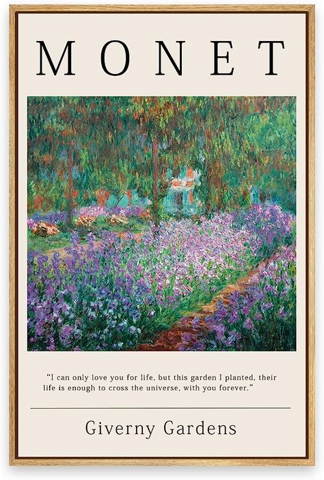 Oil Painting Claude Monet, Famous Paintings Posters, Monet Paintings Wall Art, Monet Prints Poster, Famous Garden Paintings, Monet Paintings Living Room, Famous Art Prints For Home, Monet Art Print, Claude Monet Art Paintings