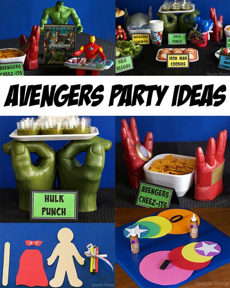 This MARVEL's The Avengers: Age of Ultron party includes fun ideas for decorations, food, crafts, and more! Marvel Party Food Ideas, Hulk Food Ideas, Marvel Food Ideas, Ironman Cookies, Marvel Party Food, Avengers Party Ideas Decoration, Superhero Food Ideas, Thor Birthday Party, Avengers Party Ideas