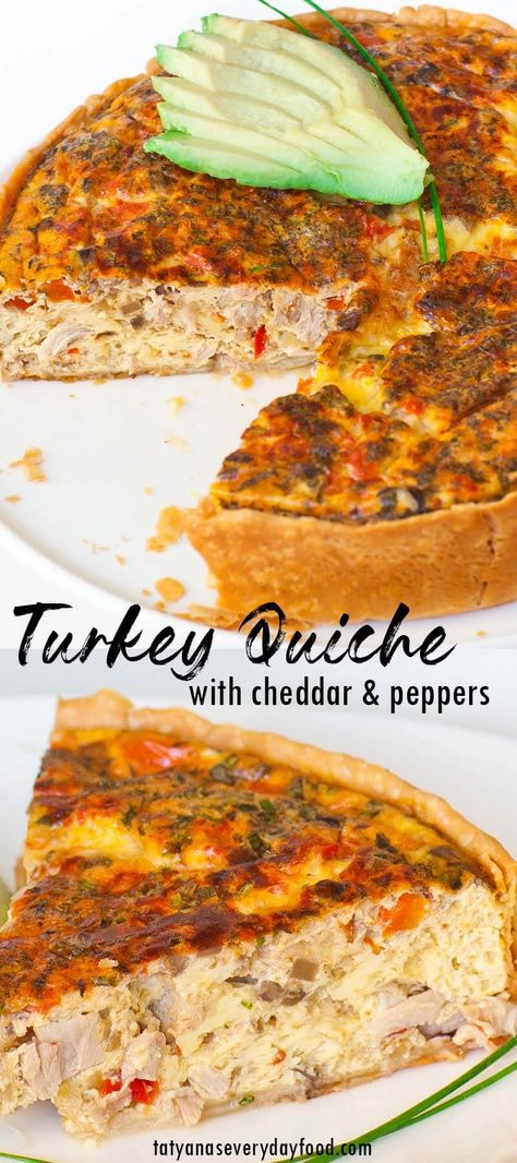 Cheddar Turkey Quiche Recipe (video) Turkey Bacon Quiche Recipes, Turkey Sausage Quiche Recipes, Ground Turkey Quiche, Turkey Sausage Quiche, Turkey Quiche Recipes, Turkey Bacon Quiche, Quiche Video, Turkey Quiche, Sabbath Dinner