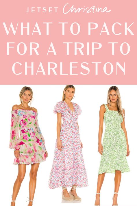 Charleston Honeymoon Outfits, South Carolina Clothing Style, Packing List For Charleston Sc, Charleston Outfits March, Charleston Dinner Outfit, Charleston Day Outfit, Charleston Spring Fashion, Charleston Sc Outfits September, Spring In Charleston Sc Outfits