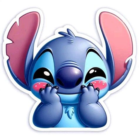 Image Stitch Disney, Stickers Stitch, Stitch Cake Topper, Disney Stickers Printables, Paw Patrol Birthday Theme, Stitch Cake, Vinyle Cricut, Stitch Coloring Pages, Lilo And Stitch Drawings