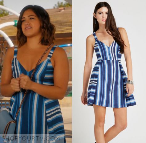 Jane The Virgin Outfits, Neck Strap Dress, Gina Rodriguez, Worn On Tv, Wardrobe Clothes, Jane The Virgin, Shop Clothes, Popular Outfits, Clothes Style