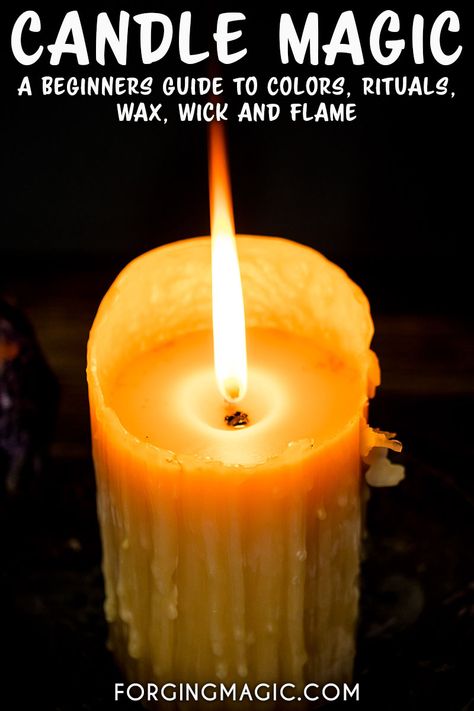 Candle Magic over the flames of a candle on an altar Candle Magic Orange, Color Of Candles Meaning, Candle Magic Wick Meaning, Candle Magic Flame Meaning, Yellow Candle Spell, Orange Candle Magic, Yellow Candle Magic, Dressing Candles, Candle Magic Colors