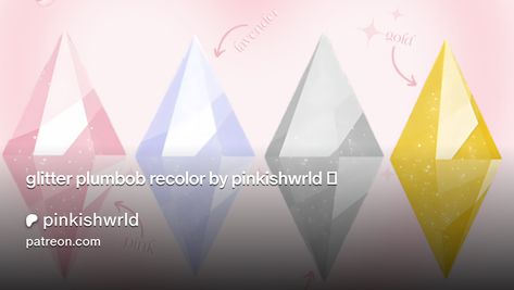 glitter plumbob recolor by pinkishwrld 🤍 | pinkishwrld Sims 4 Cc Plumbob Recolor, Plumbob Override Sims 4, Sims 4 Plumbob Replacement Cc, Sims 4 Diamond, Pink Plumbob, Sims 4 Plumbob, Pink Gem, Pink Sparkle, Cc Sims