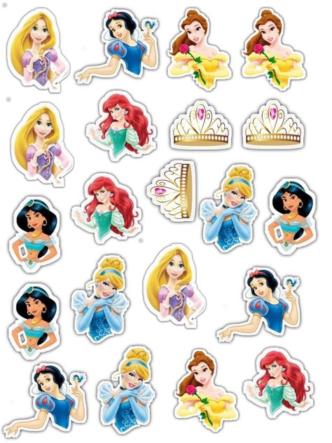 Topper Para Cupcake A04 Happy Birthday Disney Princess, Birthday Disney Princess, Frozen 3rd Birthday, Disney Princess Cake Topper, Happy Birthday Disney, Princess Cupcake Toppers, Cinderella Birthday Party, Disney Princess Babies, Disney Princess Cake