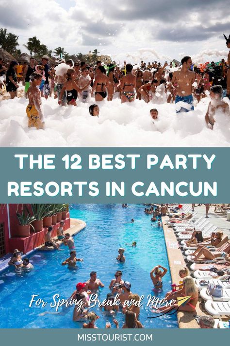 The city hosts so many cool resorts known for partying, most of them concentrated in Cancun’s Hotel Zone, Cancun’s party center, so you’ll never stop having fun! You can imagine the options are so many that it can be overwhelming to choose the perfect resort for your expectations. That’s why I made this guide with the best party resorts in Cancun, dividing them into different price ranges, from the best luxury hotels to budget party hotels. #cancun Travel Cancun, Cancun Trip, Budget Party, Yucatan Mexico, Yucatan Peninsula, Best Party, Travel Spots, Cancun Mexico, Luxury Hotels