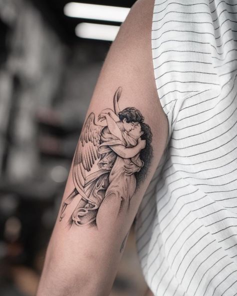 Psyche Tattoo, Sebastian Tattoo, Look Tattoo, Eros Psyche, Mehndi Tattoos, Feminine Shoulder Tattoos, Italian Tattoos, Greek Mythology Tattoos, Mythology Tattoos