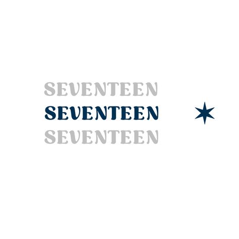 Say The Name Seventeen Logo, Seventeen Blue Icon, Seventeen App Icon, Seventeen Logo Design, Seventeen Names, Ot13 Seventeen, Seventeen Poster, Seventeen Logo, Aesthetic Kpop Wallpaper