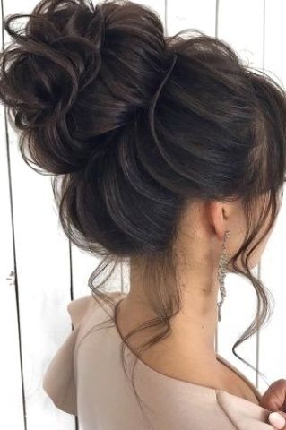 Textured High Bun, High Updo, High Bun Hairstyles, High Hair, Best Wedding Hairstyles, Long Hair Wedding Styles, High Bun, Messy Bun Hairstyles, Wedding Hair Inspiration