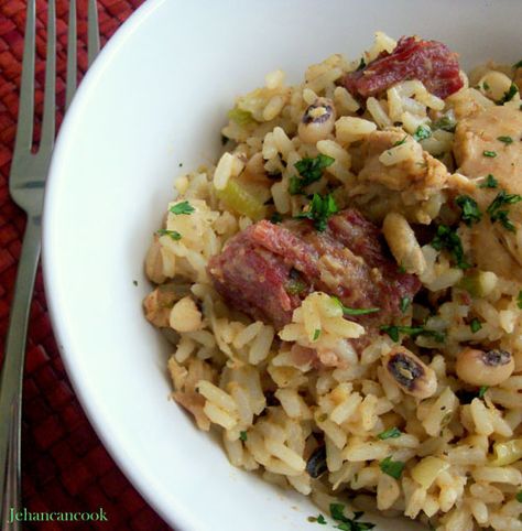 Guyanese Cookup Rice Cook Up Rice, Guyana Food, Hoppin John Recipe, Guyanese Recipes, Hoppin John, One Pot Dishes, Island Food, Caribbean Recipes, New Year's Day