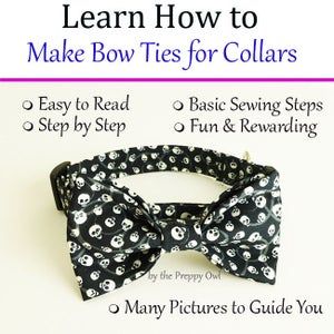 Dog bandana with matching Scrunchie bowtie pattern PDF sewing | Etsy Dog Bow Tie Diy, Dog Bow Tie Pattern, Bow Tie Tutorial, Make A Bow Tie, Dog Bandana Pattern, Dog Sewing Patterns, Make Bows, Diy Dog Collar, Make A Bow