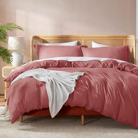 Amazon.com: Nestl Pink Clay Duvet Cover King Size - Soft Double Brushed King Duvet Cover Set, 3 Piece, with Button Closure, 1 Duvet Cover 104x90 inches and 2 Pillow Shams : Home & Kitchen Full Size Duvet Cover, Beige Duvet, Beige Duvet Covers, California King Duvet Cover, Twin Xl Duvet Covers, Pink Duvet, Queen Size Duvet Covers, Pink Duvet Cover, King Size Duvet Covers