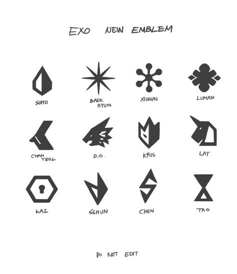 Exo Sign, Exo Logo, Exo Stickers, Exo Facts, Tao Exo, Exo 12, Png Pack, Exo Album, Exo Songs