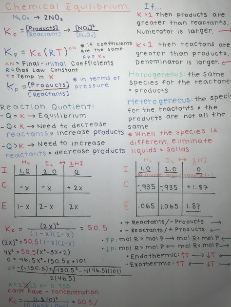 Chemistry Equilibrium Notes, Chemical Equilibrium Formula Sheet, Chemical Equilibrium Short Notes, Chemical Coordination Notes, Ap Chem Notes, Chemical Equilibrium Notes, Equilibrium Notes, Chemistry Equilibrium, Final Exam Study Tips