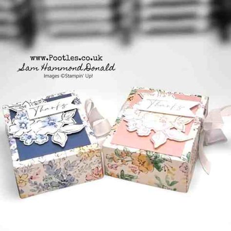 Stampin Up Hand Penned, Homemade Gift Boxes, Box Cards Tutorial, Cards Tutorial, Papercraft Ideas, Paper Sculptures, Creation Crafts, 3d Craft, Paper Boxes