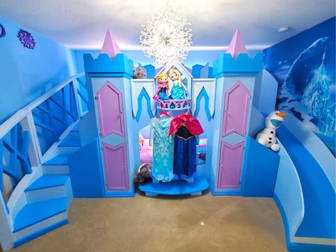 Frozen 2 Bedroom Ideas, Frozen Bedroom Ideas Diy, Elsa Bedroom Ideas Frozen Room, Frozen Kids Room, Elsa Room Ideas Bedrooms, Frozen Room Ideas Bedrooms, Elsa Bedroom Ideas, Elsa Bed, Frozen Bedroom Ideas