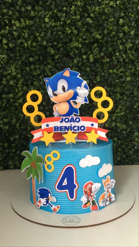 Sonic The Hedgehog Birthday Cake, Hedgehog Birthday Cake, Sonic The Hedgehog Cake, Cake Pic, Bolo Sonic, Cake Designs For Kids, Sonic Cake, Hedgehog Cake, Hedgehog Birthday