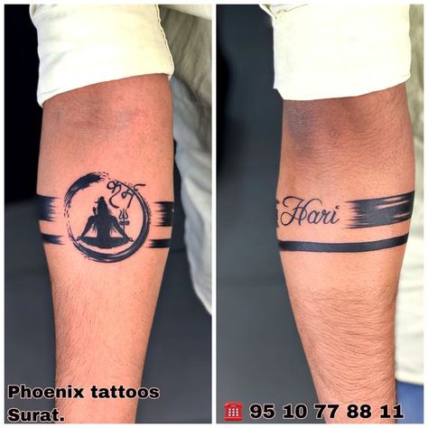 Arm Belt Tattoo For Men, Om Arm Band Tattoos For Men, Lord Shiva Arm Band Tattoo, Mahadev Arm Band Tattoo, Hindu Arm Band Tattoos For Men, Shiva Tattoo, Phoenix Tattoo, Mens Belts, New Tattoos