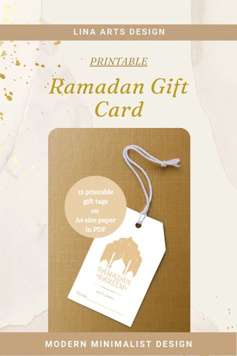 Ramadan Printable Gift Tag, Ramadan Money Tag, Ramazan Card, Eid Card, Printable Eid Gift Tag Ramadan Card, Eid Card, Ramadan Decor, Eid Gift, Ramadan Gifts, Ramadan Decorations, Eid Gifts, Gift Tags Printable, Card Printable