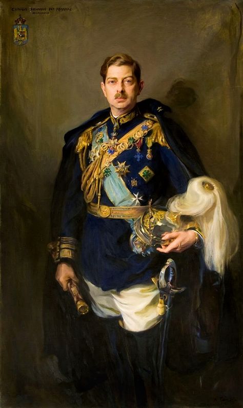 Gods and Foolish Grandeur: Overblown and unpleasant kings - Wilhelm II and Carol II, portraits by de László Royal Portraits Painting, Romanian Royal Family, Man In Uniform, Royal Family Portrait, King Painting, Order Of The Garter, Old Portraits, Photographie Portrait Inspiration, Historical Painting