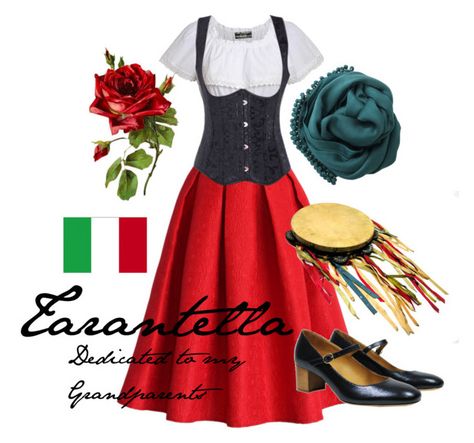 Italian Culture Traditional Dresses, Tarantella Costume, Italian Costume Ideas, Traditional Italian Clothing, Italian Traditional Dress, Italian Costume, Italian Women Style, Shweshwe Dresses, Italian Women