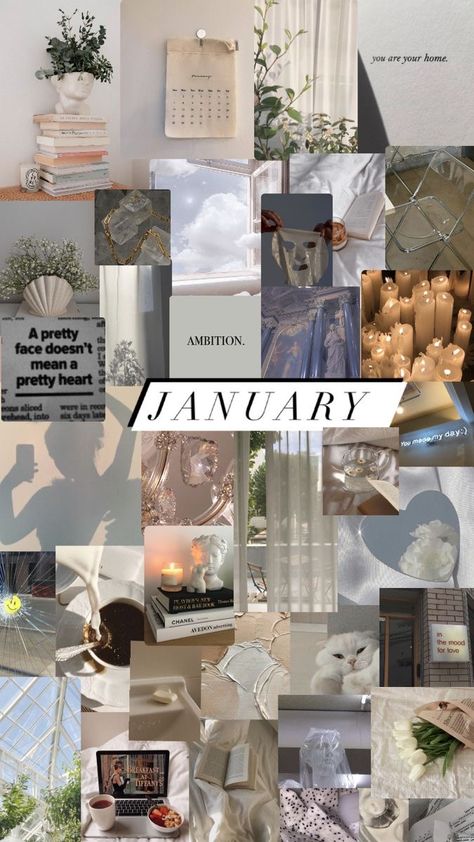 January Wallpaper Iphone Collage, Monthly Aesthetic Wallpaper, January Vision Board Wallpaper, January Aesthetic Wallpaper Collage, New Year Collage Wallpaper, January Backgrounds Wallpapers, Cute January Wallpapers Aesthetic, January Widget Ideas, Winter Collage Wallpaper Iphone