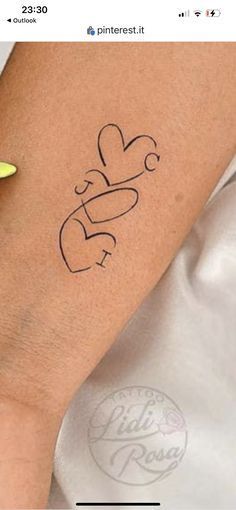 Mama Of 3 Tattoo, Tiny Heart With Initial Tattoo, 3 Hearts Wrist Tattoo, 3 Heart Tattoo With Initials, 2 Daughter Tattoos For Mom, Heart With Initial Tattoo Letters, Womans Small Tattoos, Tatoo Ideas Of Your Kids, Mother Of 3 Tattoo Ideas Minimalist