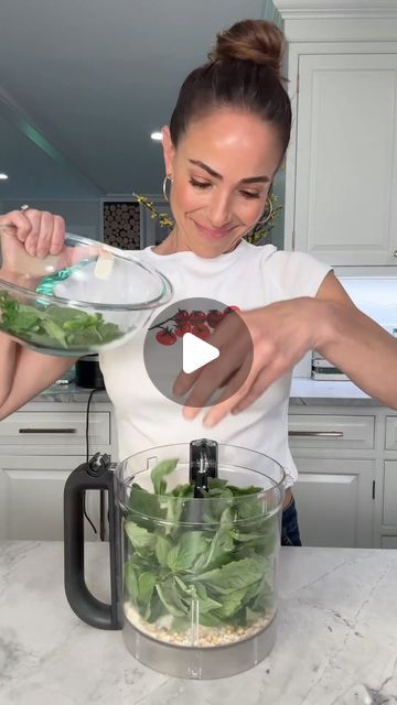 Ereka Vetrini on Instagram: "For episode 3 of my new series ITA-LEAN I am tackling one of my favorite pasta sauces, BASIL PESTO! In this recipe I cut the amount of olive oil in ½ and reduce the quantity of nuts.  To maintain the creamy texture of the sauce I add steamed zucchini (or cauliflower) and starchy pasta water.

Pesto Light
½ zucchini diced or ½ cup defrosted frozen cauliflower
4 cloves of garlic
¼ cup pine nuts or walnuts
¼ cup grated Parmigiano Reggiano or Pecorino Romano
¾ tsp salt
¼ tsp pepper
4 cup fresh basil packed (see NOTE below)
¼ cup olive oil
½ cup pasta water

Note: To sneak in more iron try swapping ½ the basil with fresh raw spinach. 

-To steam the zucchini fill a medium sized pot ¾ of the way with water. Bring to a low boil. Place diced zucchini into a colander th Spinach Zucchini Pasta, Steamed Zucchini, Raw Spinach, Pasta Sauces, Recipe Girl, Zucchini Pasta, Parmigiano Reggiano, Basil Pesto, Pasta Noodles