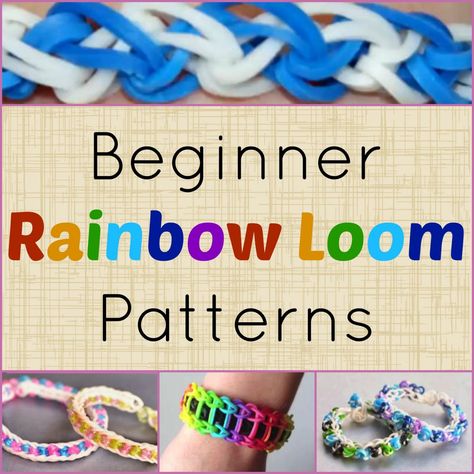 Beginner Rainbow Loom Patterns for kids (and even adults!) to try Rainbow Loom Fishtail, Wonder Loom, Bracelet Video, Loom Band Patterns, Rainbow Loom Bracelets Easy, Fun Loom, Fishtail Bracelet, Rainbow Loom Tutorials, Loom Band Bracelets