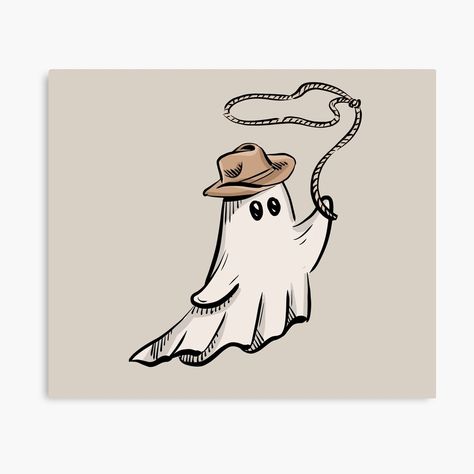 Get my art printed on awesome products. Support me at Redbubble #RBandME: https://www.redbubble.com/i/canvas-print/Cowboy-Ghost-by-alexnoellejones/164830856.5Y5V7?asc=u Ghost Dresses, Ghost, Cowboy, Canvas Prints, Halloween, Art Prints, Canvas, Art