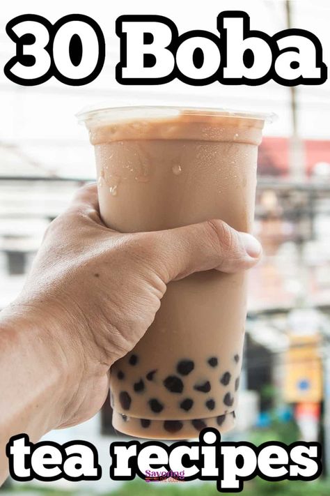 Unique and delicious boba tea recipes to raise your bubble tea game. From classic flavors to creative twists, you'll love these homemade boba tea creations. Microwave Boba Recipe, Happy Lemon Boba, Homemade Boba Tea Recipe, Home Made Boba, Boba Balls Recipe, Boba Tea Recipes, Homemade Boba Tea, Lychee Bubble Tea, Homemade Boba