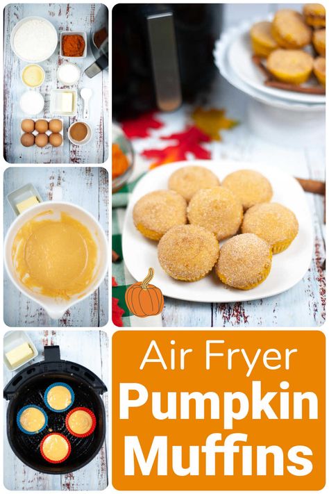 With a few simple tips and tricks, you can have some classic Air Fryer Pumpkin Muffins in just 15 minutes! via @savorandsavvy Simple Pumpkin Muffins, Air Fryer Pumpkin, Pumpkin Breakfast Cookies, Low Calorie Pumpkin, Pumpkin Pizza, Pumpkin Muffins Easy, Pumpkin Breakfast, Leftover Pumpkin, Mini Pumpkin Pies