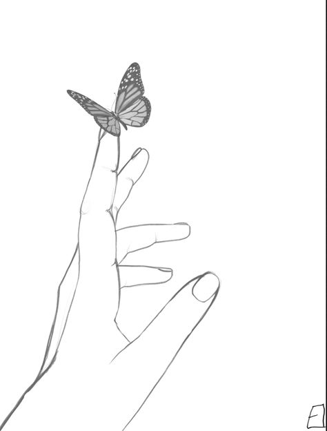 Hand With A Butterfly, Hand And Butterfly, Butterfly On Hand, Two Hands Tattoo, Drawing On Procreate, Butterfly Tattoos Images, Poetry Design, Butterfly Sketch, Body Shimmer