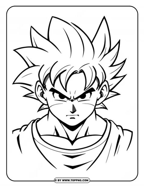 Goku Angry Face Coloring Page free Download Goku Angry Face, Goku Angry, Fire Coloring Pages, Goku Cartoon, Goku Characters, Goku Face, Face Coloring, Cartoon Coloring, Angry Face