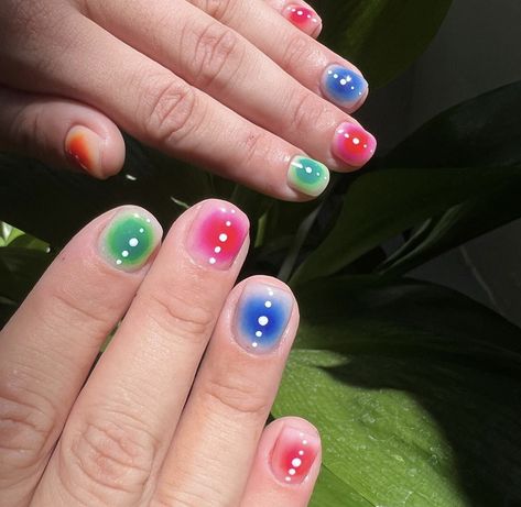 Young Miko Nails, Walking Rainbow, Ideas Uñas, Young Miko, Pink Aura, Festival Nails, Dream Nails, Short Nails, Nails Inspiration