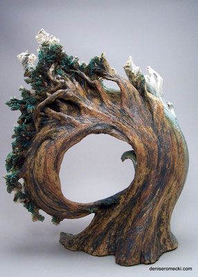 Handmade Ceramics Sculptures & Statues, Gem Tree, Cerámica Ideas, Tree Sculpture, Pottery Sculpture, Driftwood Art, Sculpture Clay, Clay Sculpture, Clay Ceramics