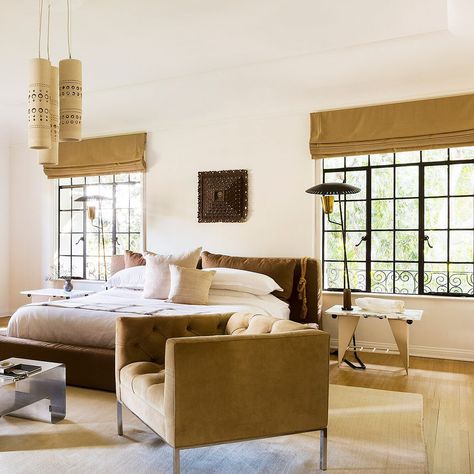 Nate Berkus, Jeremiah Brent List $14 Million L.A. Home Nate Berkus Bedroom, Flat Roman Shades, Living By Design, Jeremiah Brent, The Shade Store, Flat Roman Shade, London Interior, Gorgeous Bedrooms, Nate Berkus