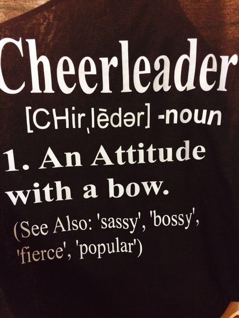 Sassy Cheer Quotes, Cheerleading Sayings Quotes, Red Waistcoat, Cheerleading Quotes, Cheer Gear, Cheerleading Shirts, Definition Shirt, Cheer Workouts, Cheer Life