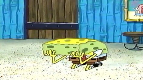 Spongebob Getting Up From Chair, Simp Reaction Pic, Spongebob Crying, Spongebob Reaction, Spongebob Pics, Spongebob Cartoon, Current Mood Meme, Spongebob Funny, Black And White Cartoon