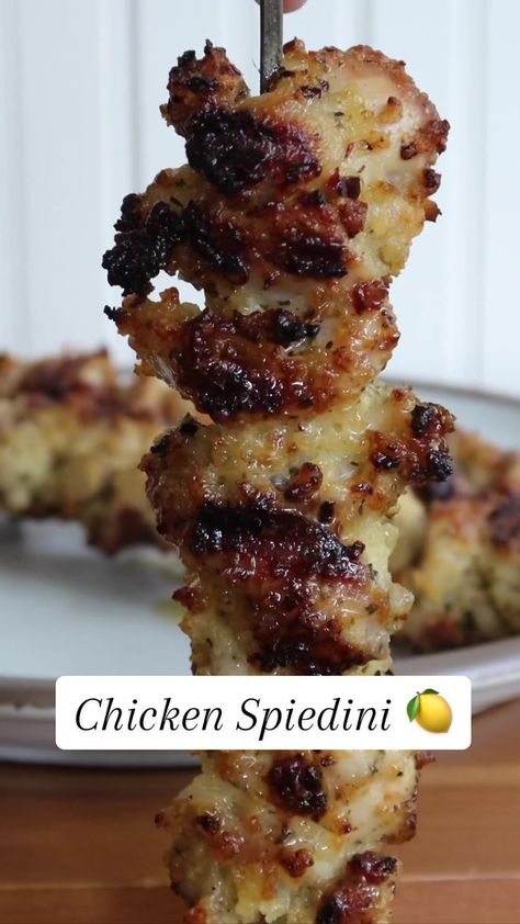 (27)Garlic Parmesan Chicken Skewers topped with Lemon Butter 🐓🧈🍋🧀 aka:... | chicken spedini | TikTok Chicken Spedini, Chicken Spedini Recipe, Chicken Spiedini, Garlic Parmesan Chicken Skewers, Parmesan Chicken Skewers, Chicken Skewer Recipe, Recipe Tiktok, Lemon Butter Chicken, Parmesan Recipe