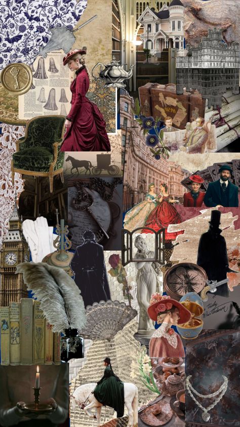 #missscarletandtheduke #victorian #victorianera #elizascarlet #williamwellington Victorian Era Inspiration Board, The Importance Of Being Earnest Aesthetic, Victorian Era Mood Board, Victorian Mood Board, Victorian Age Aesthetic, 1880s Aesthetic, Victorian Prom, Victorian Era Art, Victorian Era Aesthetic