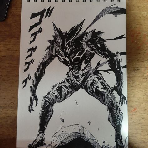 Garou Sketch, Garou Drawing, Cosmic Garou, Pencil Drawing Images, One Punch Man Manga, Punch Man, One Punch, Anime Character Drawing, Art Drawings Sketches Simple