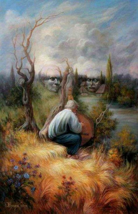 The Image You See First In This Optical Illusion Personality Test Reveals Your Deeply Hidden Personal Weakness Oleg Shuplyak, Image Illusion, Optical Illusion Paintings, Illusion Kunst, Optical Illusions Pictures, Illusion Paintings, Illusion Pictures, Illusion Drawings, Cool Illusions