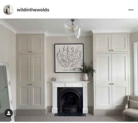 Alcove Wardrobe, Alcove Units, Fitted Wardrobes Bedroom, Victorian House Interiors, Bedroom Built In Wardrobe, Dressing Room Decor, Victorian Bedroom, Loft Bedroom, Fireplace Built Ins