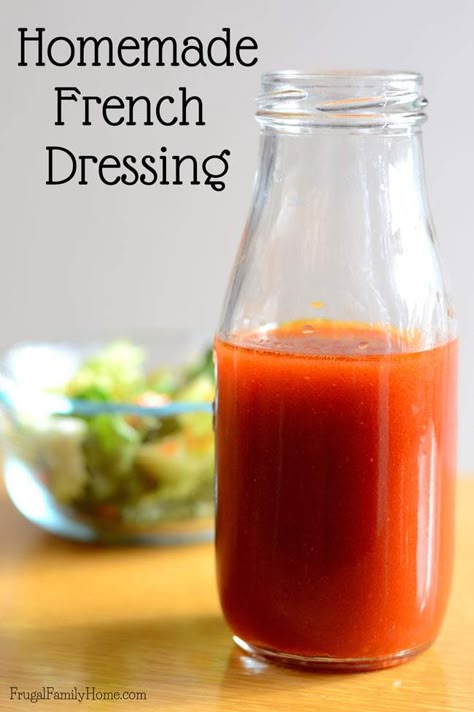 Homemade French Dressing, French Salad Dressing, Catalina Dressing, French Salad, Salad Dressing Recipes Homemade, Outback Steakhouse, Homemade Condiments, French Dressing, Bbc Good Food