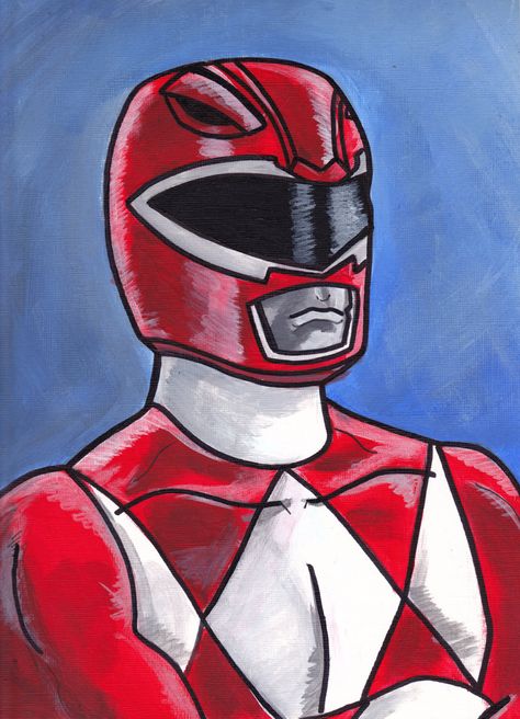 Power Ranger Red Painting Acrylic  9" x 12" Jason by EricSobelArt on Etsy https://www.etsy.com/listing/196445767/power-ranger-red-painting-acrylic-9-x-12 Power Ranger Red, Ink Rendering, Love Canvas Painting, Kids Canvas Painting, Moose Decor, Art Final, Red Ranger, Mask Painting, Red Painting