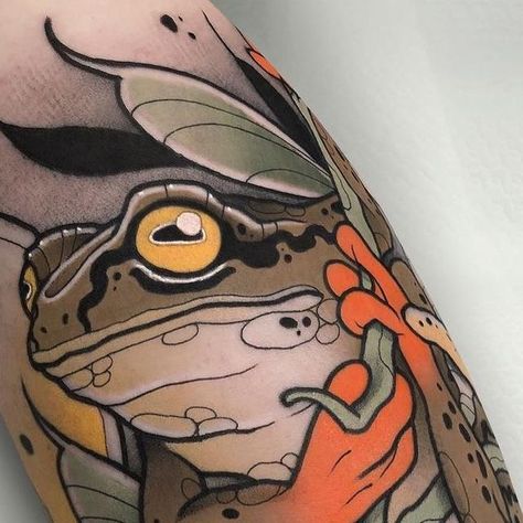 Squash Tattoo, Upside Down Tattoo, New School Tattoo Designs, Girly Tattoo, Frog Tattoo, Neotraditional Tattoo, Bamboo Tattoo, Tattoo Reference, Frog Tattoos